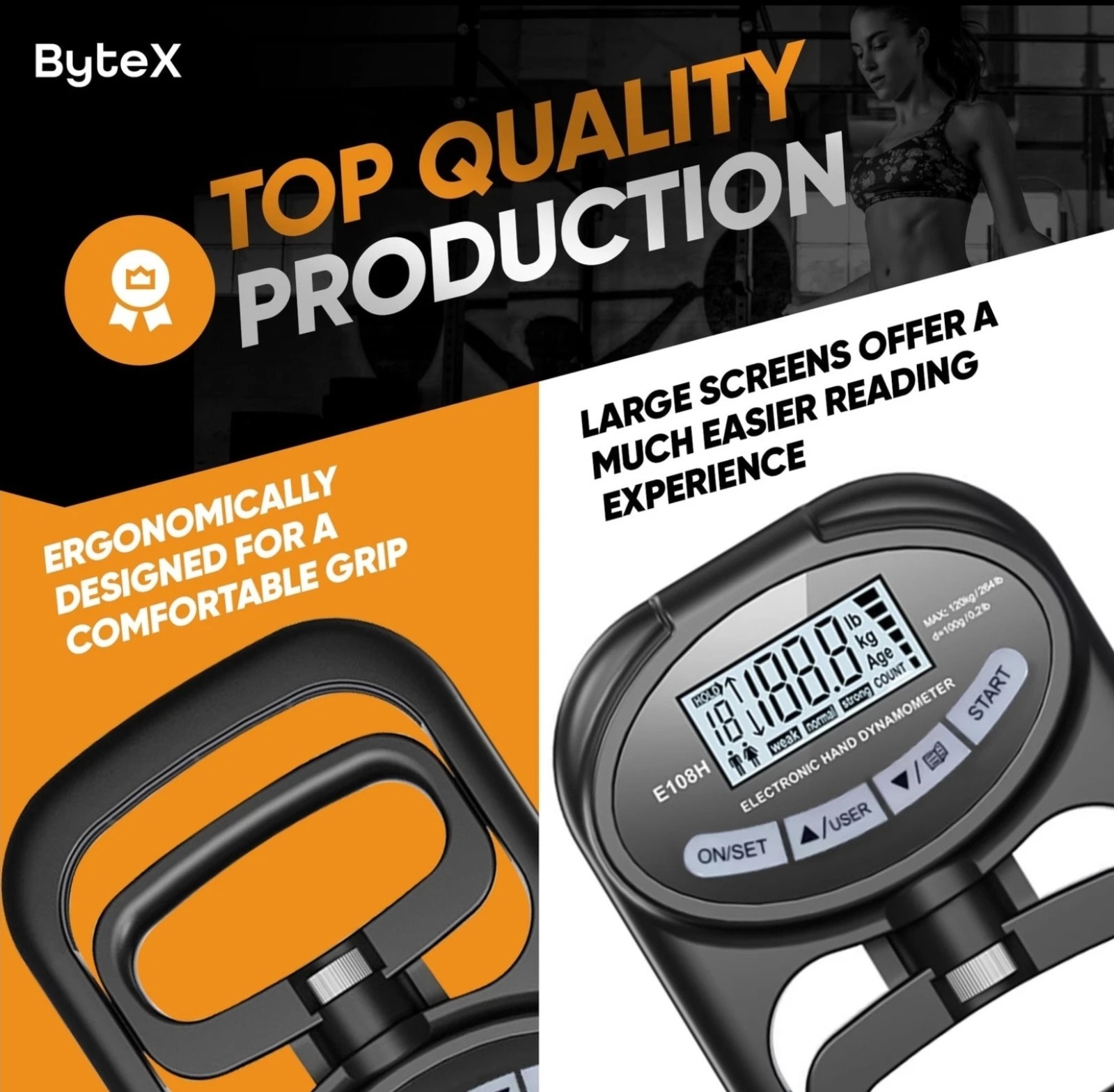 Hand Dynamometer Grip Strength Trainer - Electronic Hand Grip Strength Tester...