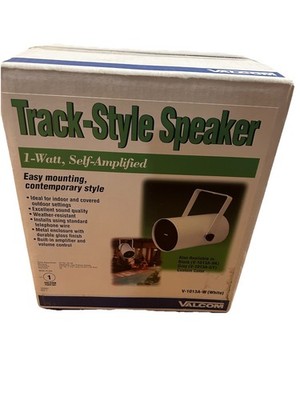 Valcom 1-Watt One-Way Self-Amplified Track Speaker V-1013A-W (White) New Sealed