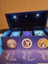 2015 Majestic Silver Treasures 3 coin set with original pkg and COA