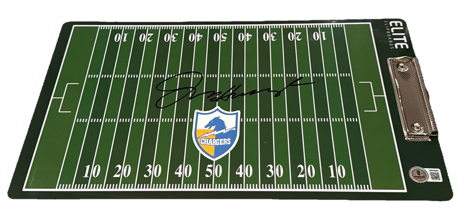 Jim Harbaugh Autographed Signed Los Angeles Chargers () Coaches clipboard BECKETT BAS BW54034 