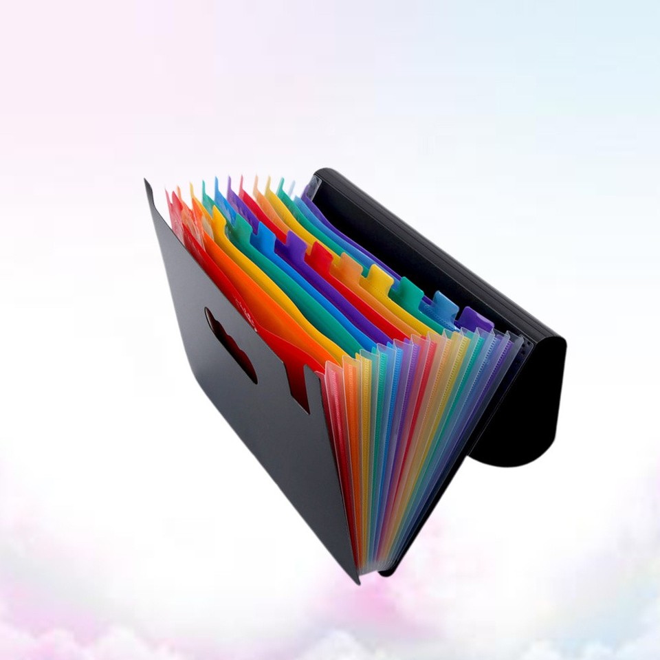 Practical Rainbow File Folder Multilayer A4 Size Portable Accordion ...