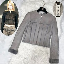Giacca senza colletto pelle di pecora vintage modello Chanel collezione originale 38 USATA