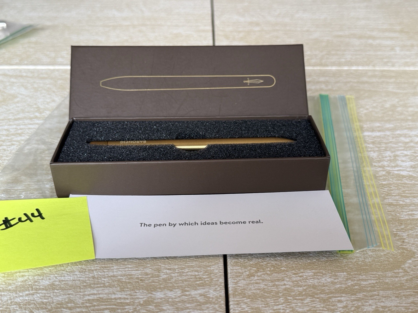 Baron Fig - Squire Brass Rollerball Pen In Original Box
