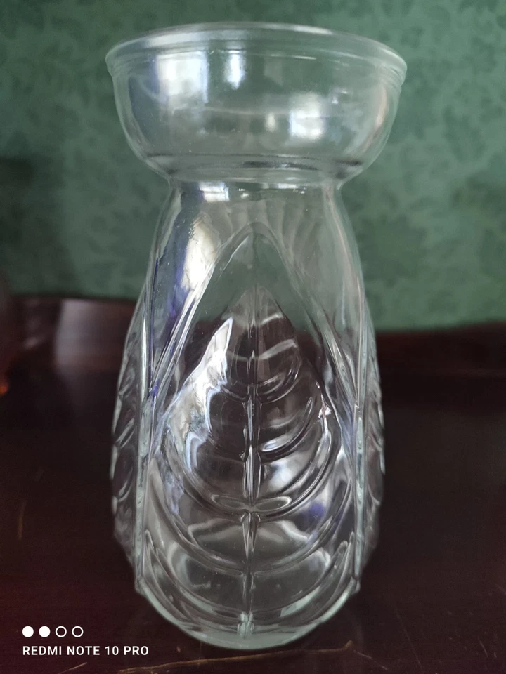 3  anciens vases à Jacinthes Bulbes Verre moulé  pressé  Vintage Motifs Art Déco - Photo 2/4