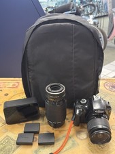 Canon EOS Rebel T3 12.2 MP CMOS Camera SLR with 18-55mm Lens w/ 2 lens,bag batt