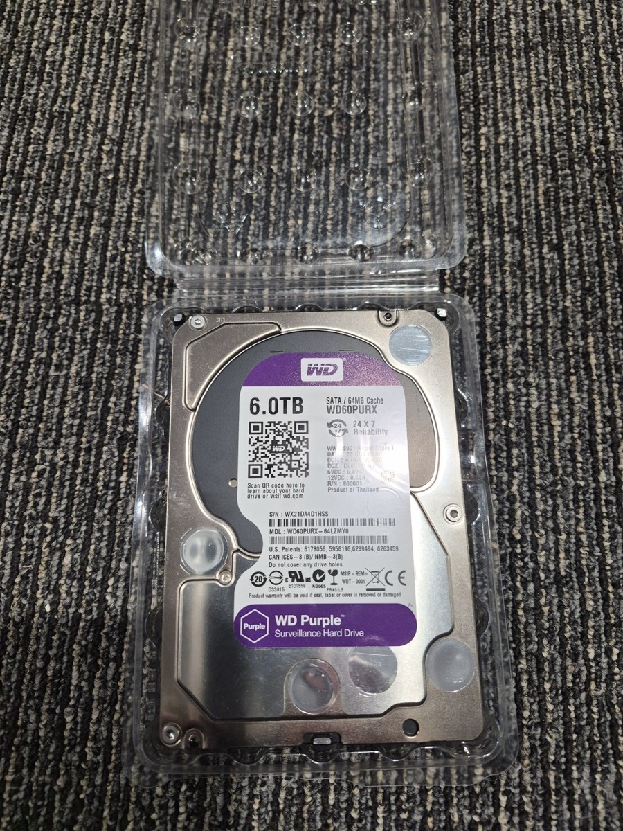 Western Digital Purple 6 TB,Internal,5400 RPM,3.5 inch (WD60PURX