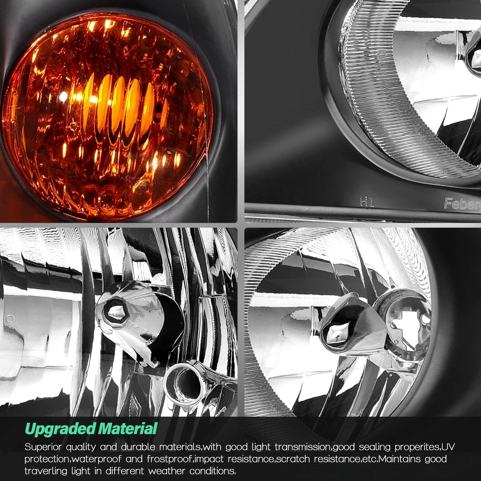 Conjunto de faros delanteros negros para Hyundai Elantra 2004-2006 Foto 4 de 4