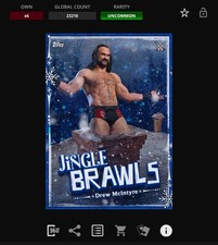 VIDEOGAME Topps WWE Slam 25 - MAIN EVENT JINGLE BRAWLS Base - DREW MCINTYRE