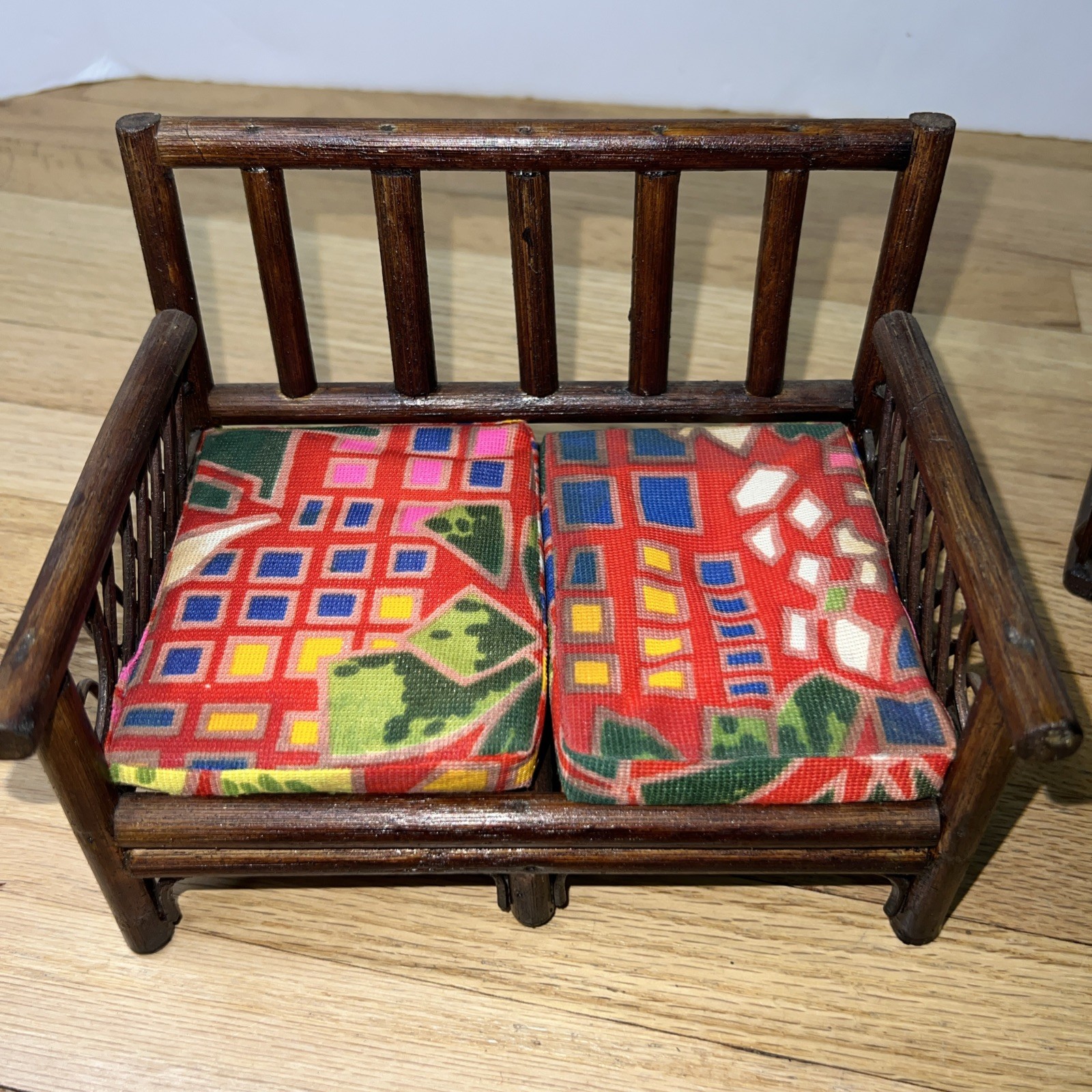 1970s Durham Industries Charley Rattan Barbie Furniture Set Retro Mod Tiki Bar