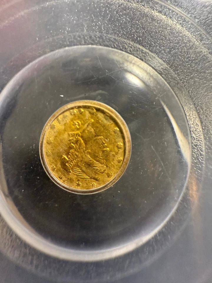 1871 PCGS AU 58 Cuarto de dólar de oro de California BG -840 lote muy raro #1175 Foto 3 de 4