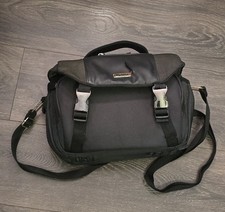 Nikon DSLR Deluxe Camera Bag Black with Shoulder Strap and Flap-Over Pockets