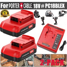 2Pack 18 Volt 3.6Ah Battery for Porter Cable 18V PC18BLX PC18BL OR Charger