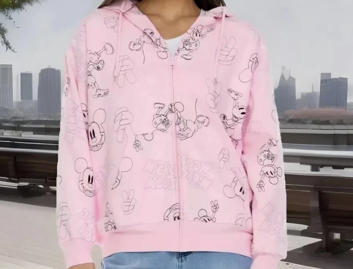 pink ladies mickey mouse hoodie