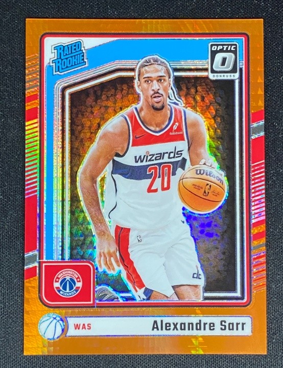 Alexandre Sarr 2024-25 Donruss Optic Rated Rookie Orange Hyper 130/299 #276