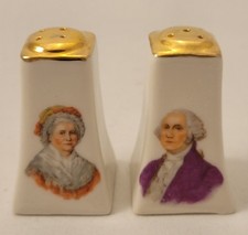 Vintage George  Martha Washington Souvenir Salt  Pepper Shakers Mt. Vernon, VA