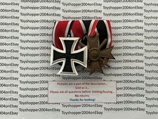 German WW2 1957 Veteran&rsquo;s  2 Place Medal Bar Iron & War Merit Crosses
