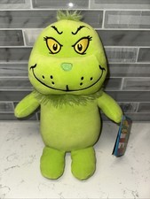 Aurora Dr. Seuss Squishy Grinch 9.5" Green Soft Plush Stuffed Animal Toy NEW