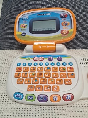 Vtech Tote and Go Laptop Preschool Learning System Orange White New Batteries