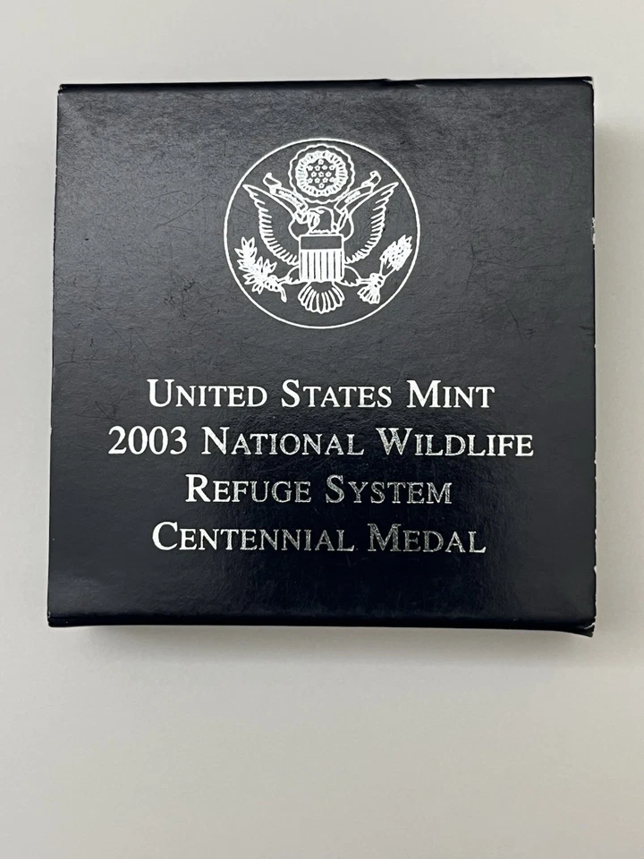 2003 P US Mint National Wildlife Refuge System Centennial Medal Box and COA ONLY - Image 2 of 4