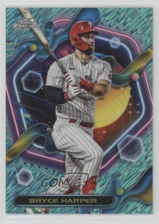 2023 Topps Cosmic Chrome Aqua Equinox Refractor /199 Bryce Harper #19