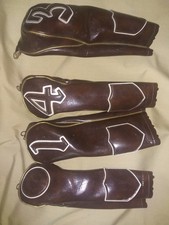 Vintage AMF Ben Hogan Brown Faux Leather Golf Club Head covers Set Of 4 USA MADE