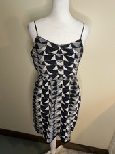 Madewell Lydia Geometric Print 100% Silk Cami Dress Size 6 Lightweight Breezy