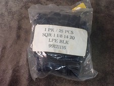  25 Pack NEW Caplugs 99121116 Square 1-1/8"-14-20 Black Tubing End Caps BN319 