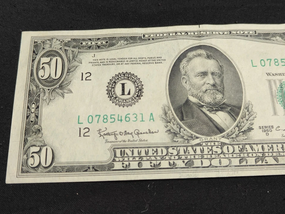 1950 D $50 Federal Reserve Note San Francisco #2 - Image 2 of 4