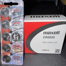  Qty 100 Maxell 2032 Lithium Battery. Child Safety Features EXP. 2035 NEW