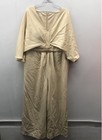 MISSACC Women's Jumpsuit Beige Wide Leg V-Neck Flutter Sleeve NWT — photo 1