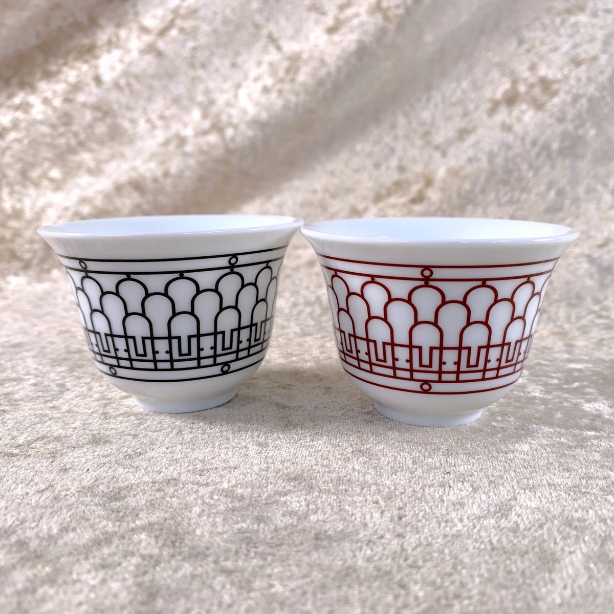 Hermes Small Cup Arabic Coffee Cup H Deco Set of 2 Porcelain