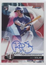2020 Bowman's Best of 2020 Nick Solak #B20-NS Auto 0u79