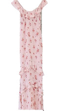 New, Reformation Tripoli Ruffle Tiered Maxi Dress in Tea Time Size 8  #MD995