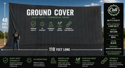 40  x 110  Heavy Duty Ground Cover Weed Barrier Fabric 100 GSM Commercial Roll