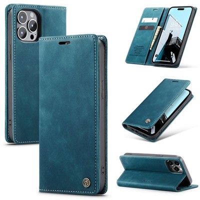For iPhone 17 Pro Max 16 15 14 13 12 11 Magnetic Flip RFID Blocking Wallet Case