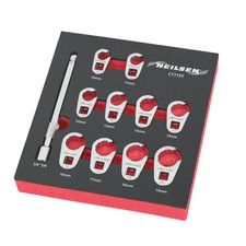 Crowfoot Spanner Wrench Set 12-point Crowsfeet Tool Kit 11-piece 38dr 10-19mm
