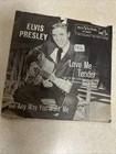 Vintage Elvis Presley RCA 45 7" Love Me Tender, Any Way You Want Me