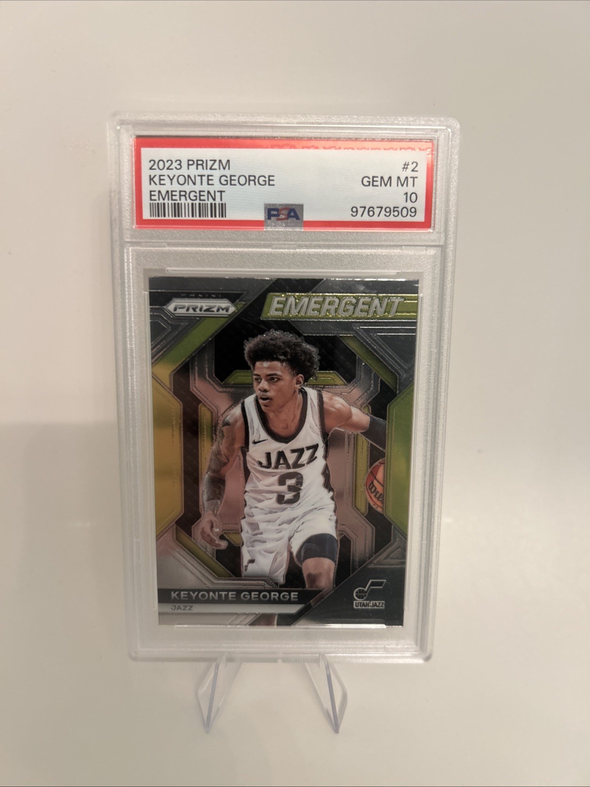 2023-24 Panini Prizm - Emergent Keyonte George #2 Silver Prizm (RC) PSA 10