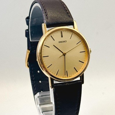 SEIKO 5P31 8000 Watch Vintage Slim Gold 1988 Dress Timepiece