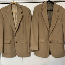 2 abrigos deportivos de colección para hombre pelo camello puro y 18 botones de cuero cortadores artesanales DEFECTUOSOS