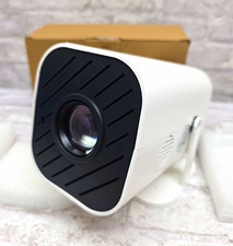 YGSKK Portable LED Desktop Projector White HDMI USB 3.5mm Audio