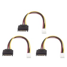 15Pin Male to 4Pin Floppy HDD Power Converter Adapter Cable Power 15P to 4P