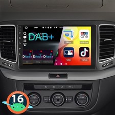 DAB+ Android 16 Autoradio Carplay BT Für VW Sharan 7N Seat Alhambra II 2010-2021