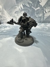 Warhammer 40k Space Marine Librarian In Terminator Armour Primed Black USED