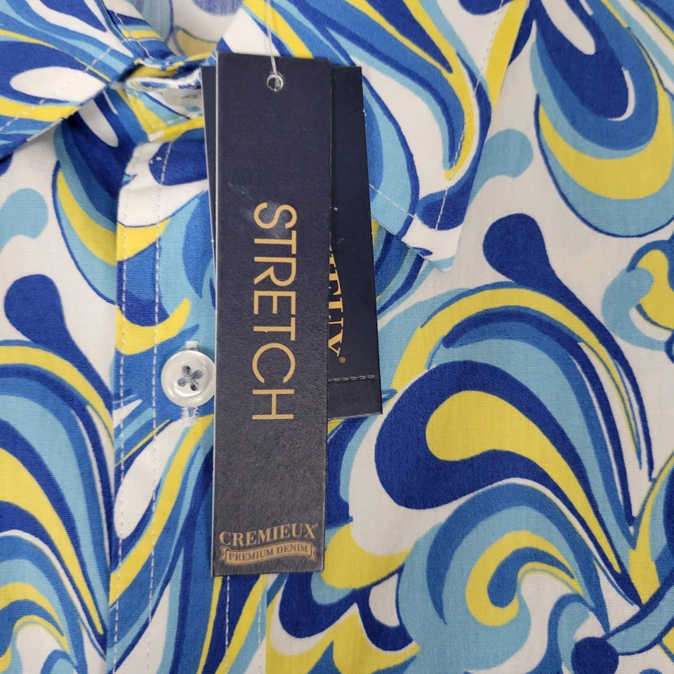 Lot Of 2 CREMIEUX PREMIUM DENIM Men's Size 2X S/S Paisley Hawaiian Shirts New - Image 4 of 4