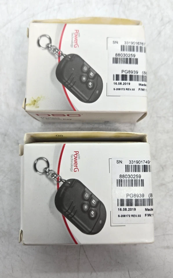 [LOTE DE 2] DSC PG8939 PowerG Inalámbrico 4 Botones Llavero ENVÍO RÁPIDO GRATUITO b Foto 2 de 4