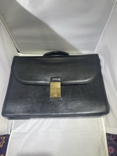 Vintage COACH 5353 Diplomat attache black leather briefcase messenger bag