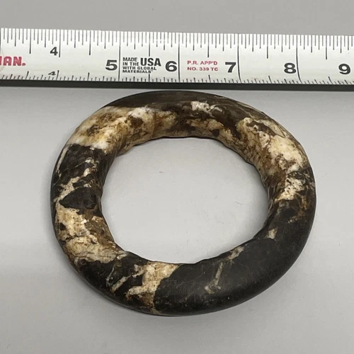 Old Stone Bracelet Made Of Mali Marble Kasena Bangle - Charles Gill Estate