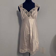 Vanity Fair Vintage Pink Polka Dot Slip Dress Size S