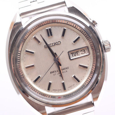 Vintage [EXC+5] SEIKO Bell-Matic 4006-7000 37mm White Dial Automatic Men's Watch